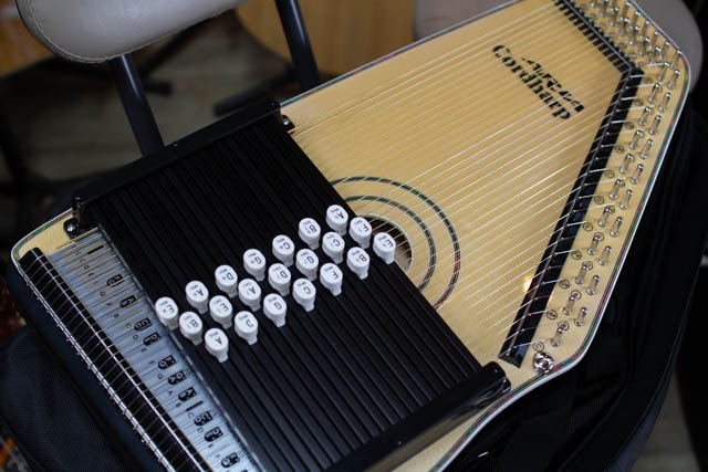 チューニング済み】 アンプに繋げる AutoHarp マイクつき コードハープ