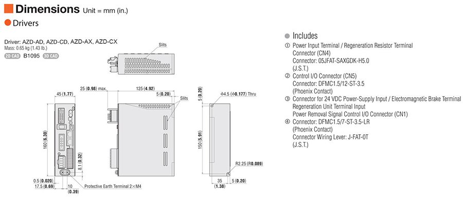 AZD-CD AZ Series Driver with Built-in Controller (Stored Data