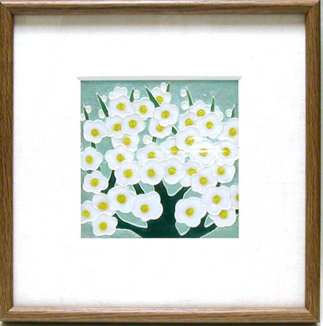 七宝焼 安藤七宝店 花草文 盒子 蓋物 箱付 V 8637