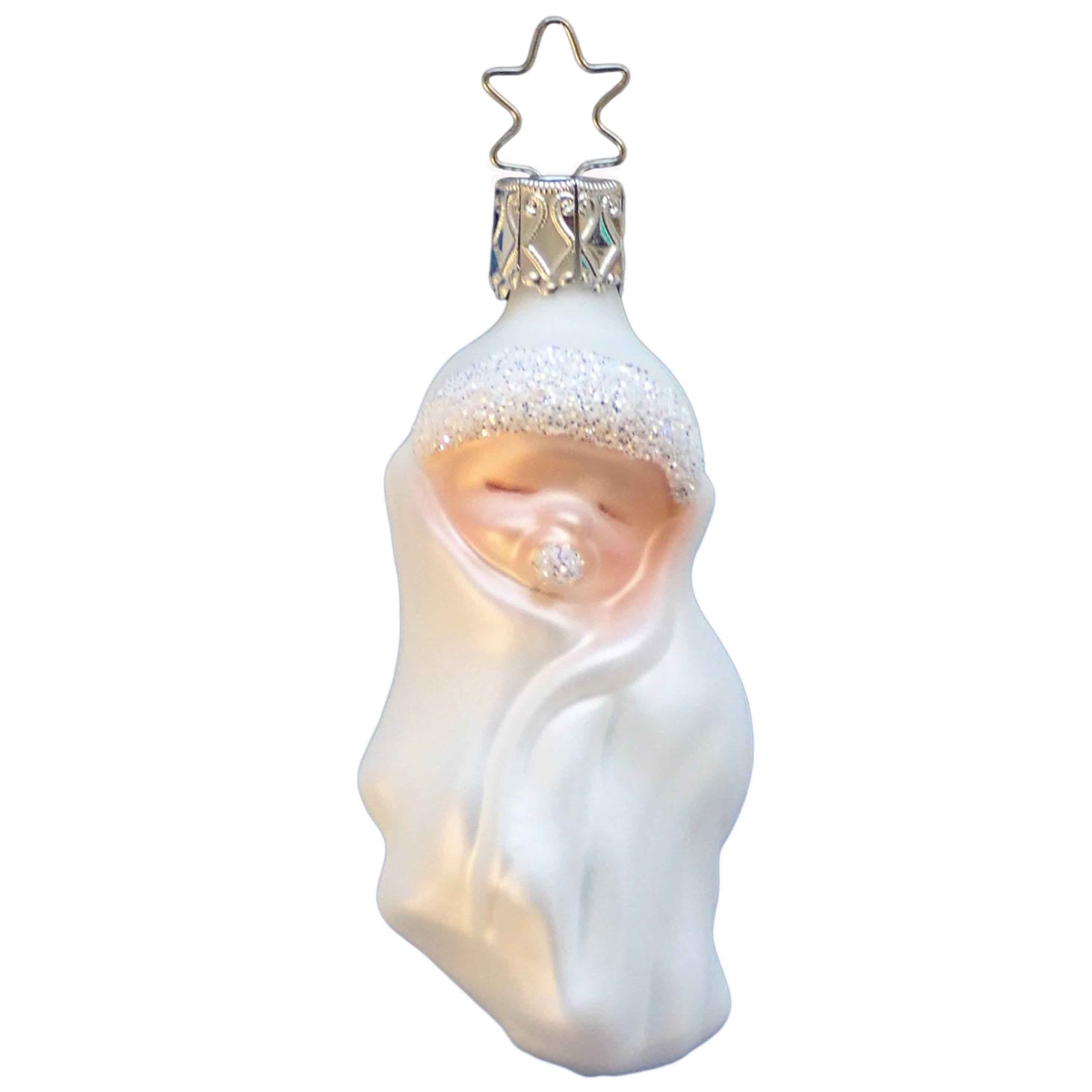 Inge Glas German Blown Glass Baby Boy In Blanket. GERMAN BLOWN