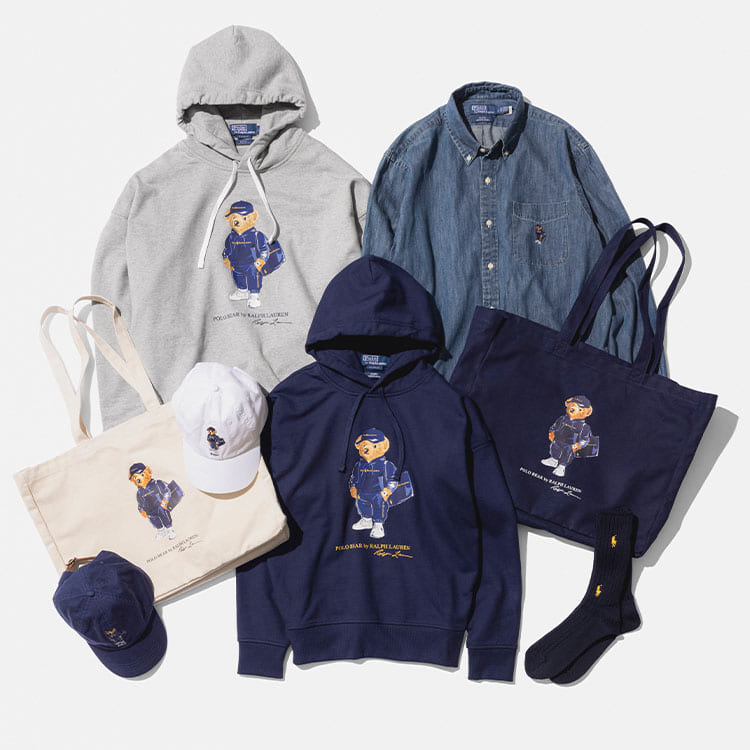 POLO RALPH LAUREN〉に別注した 『Navy and Gold Logo Collection』第4