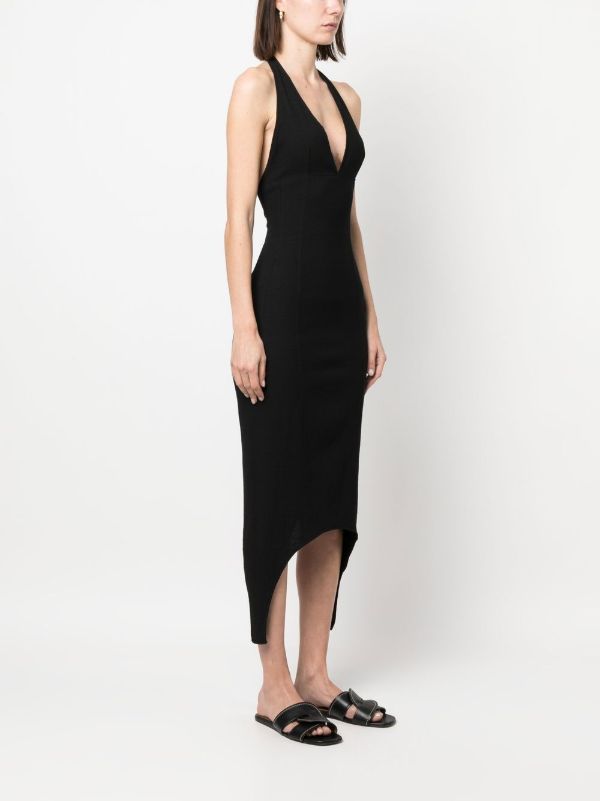 Patou ホルターネック Vネックドレス | ブラック | FARFETCH JP