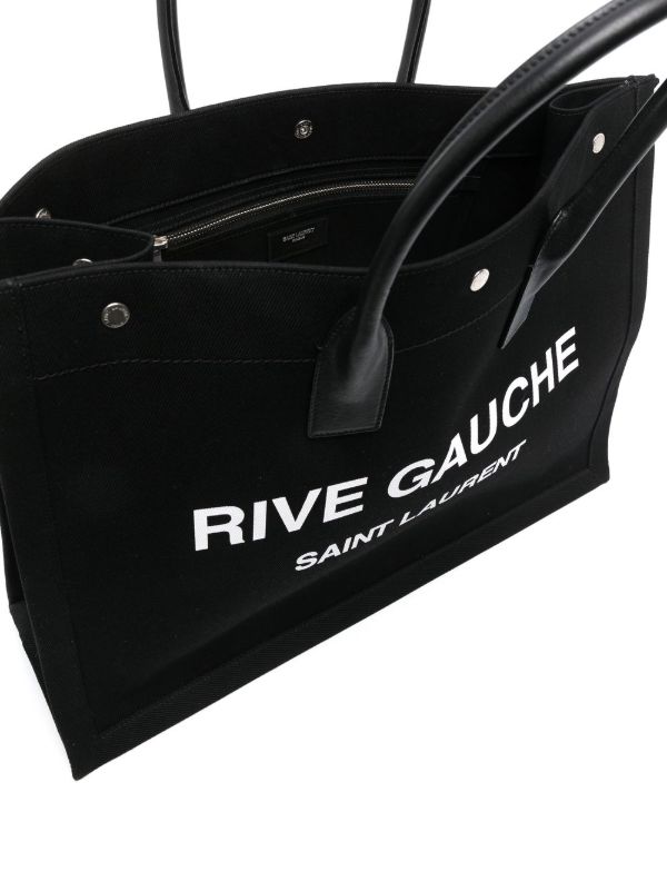 Saint Laurent Large Rive Gauche Tote Bag | Black | FARFETCH SG