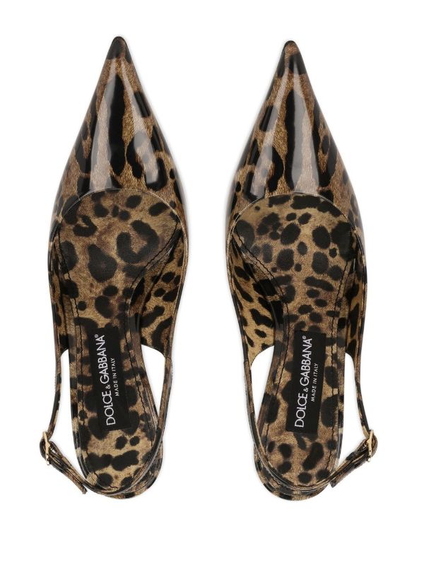 Dolce & Gabbana KIM DOLCE&GABBANA leopard-print Slingback Pumps