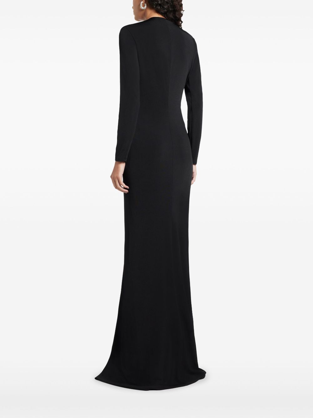 TOM FORD v-neck Long Sleeve Dress | Black | FARFETCH