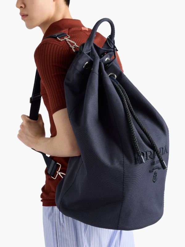 Prada ドローストリング ダッフルバッグ | ブルー | FARFETCH JP
