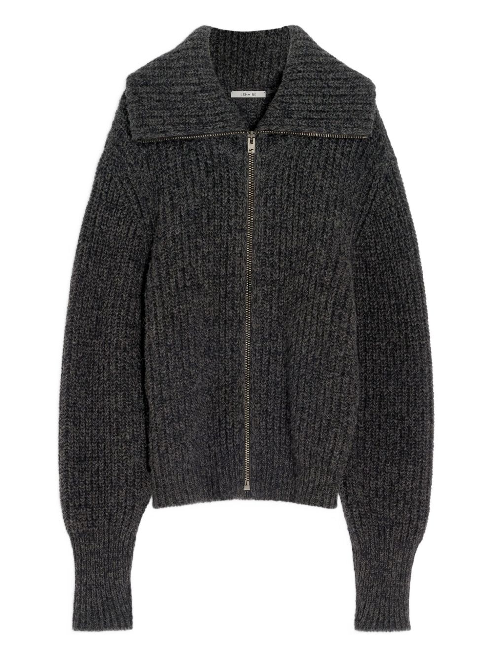 LEMAIRE Ribbed zip-up Cardigan | Black | FARFETCH