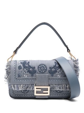 FENDI バゲット デニムショルダーバッグ | ブルー | FARFETCH JP