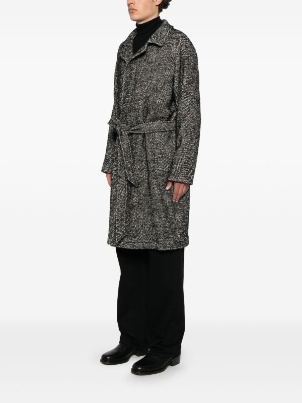 Tagliatore ヘリンボーン コート | ブラック | FARFETCH JP