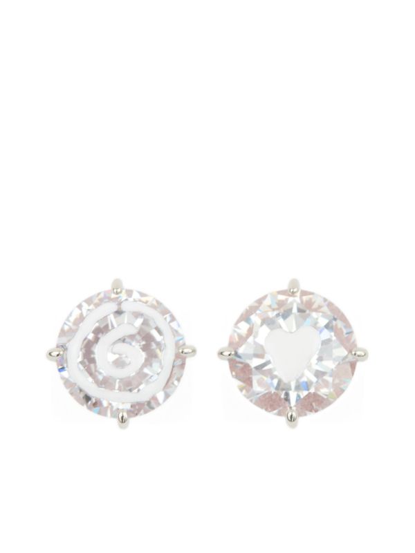 MM6 Maison Margiela ハートパターン ピアス | シルバートーン