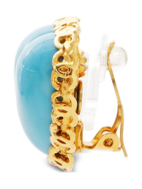 CHANEL Pre-Owned 1988 ハート ドロップピアス | ゴールドトーン