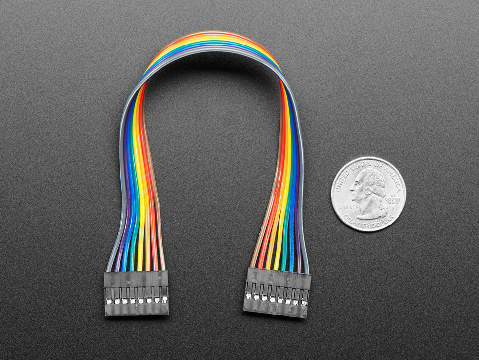 2.54mm 0.1 Pitch 8-pin Jumper Cable - 20cm long : Adafruit