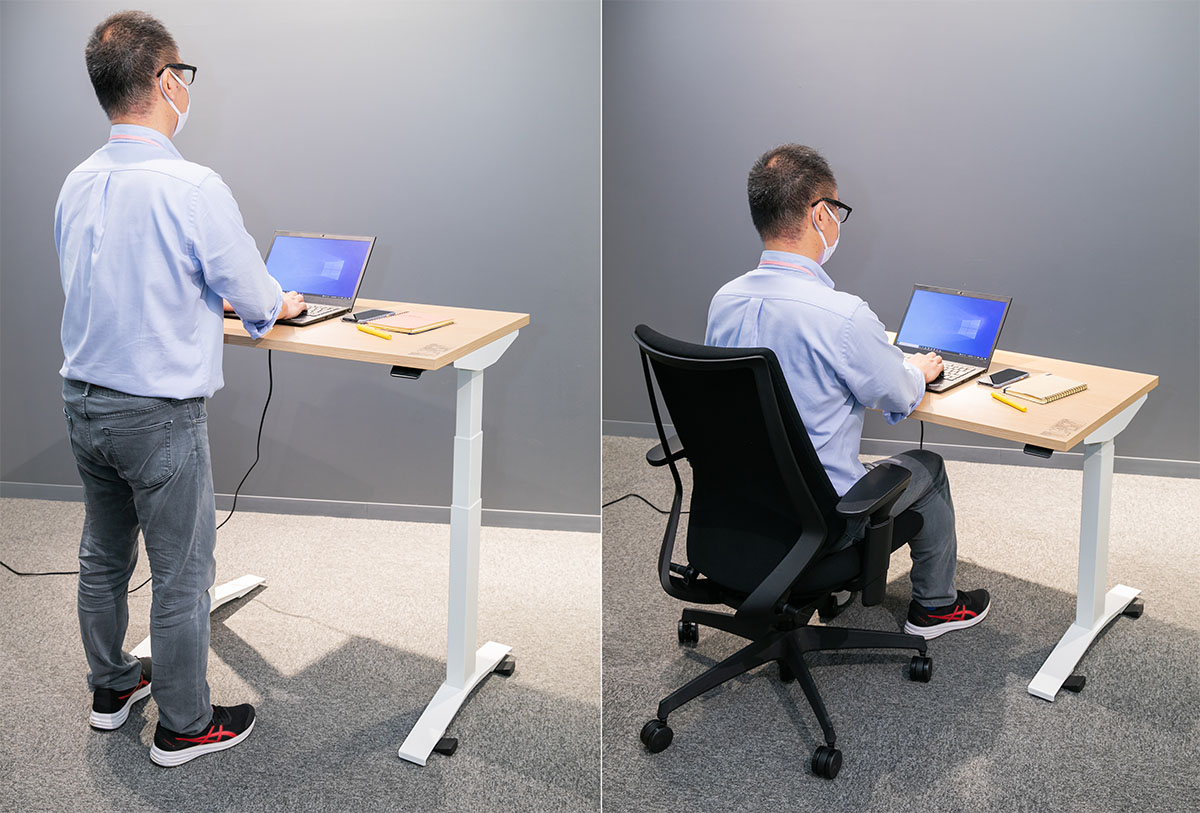 立ち作業できる昇降デスク「STANDSIT-W」、自分で組み立てにも挑戦