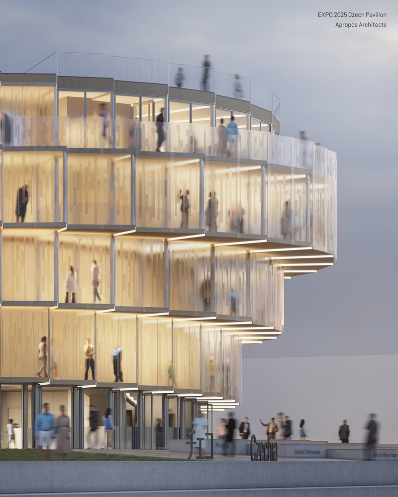 自国のCLTとボヘミアンガラス全面採用、高難度の万博「チェコ館」は大