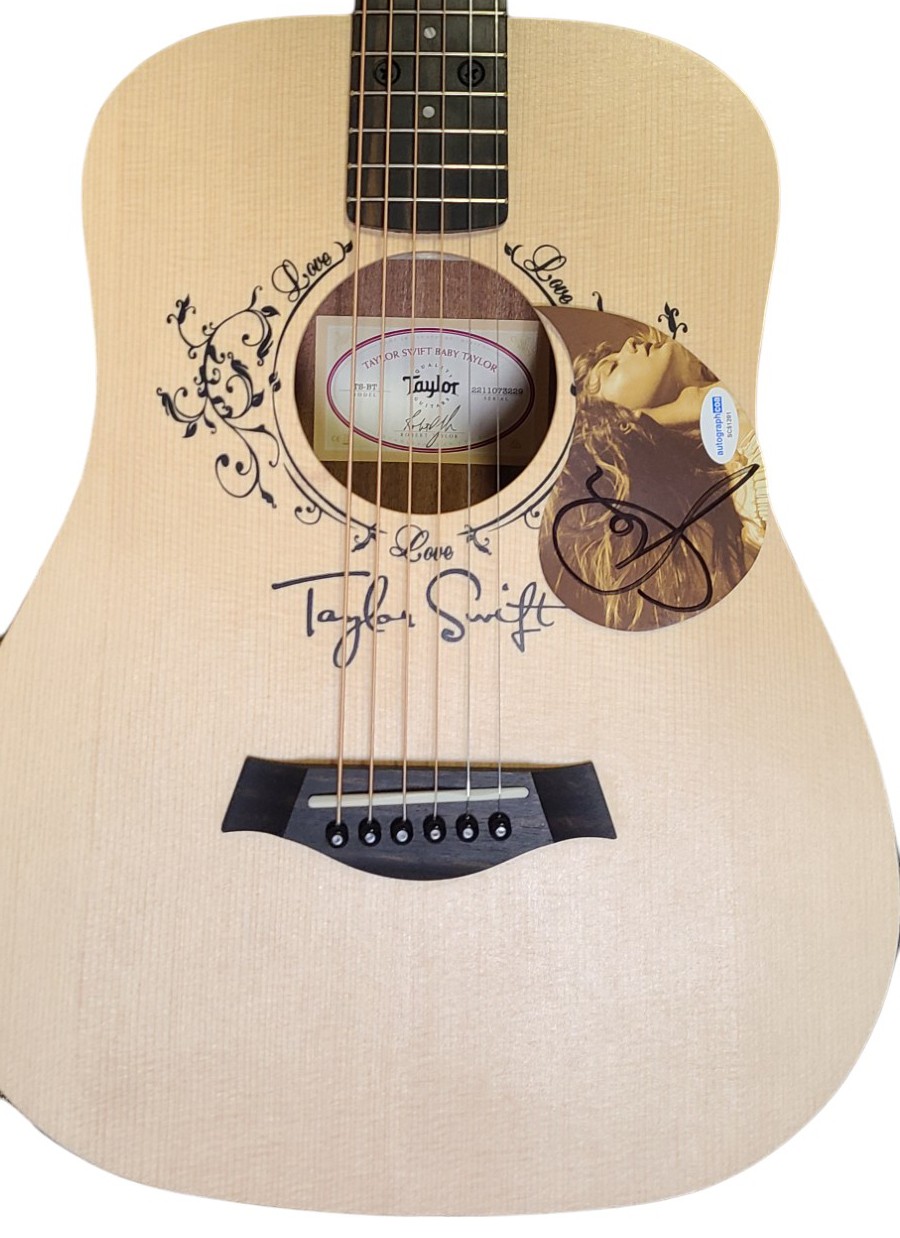 Taylor Swift Signed Baby Taylor Acoustic Guitar - CharityStars