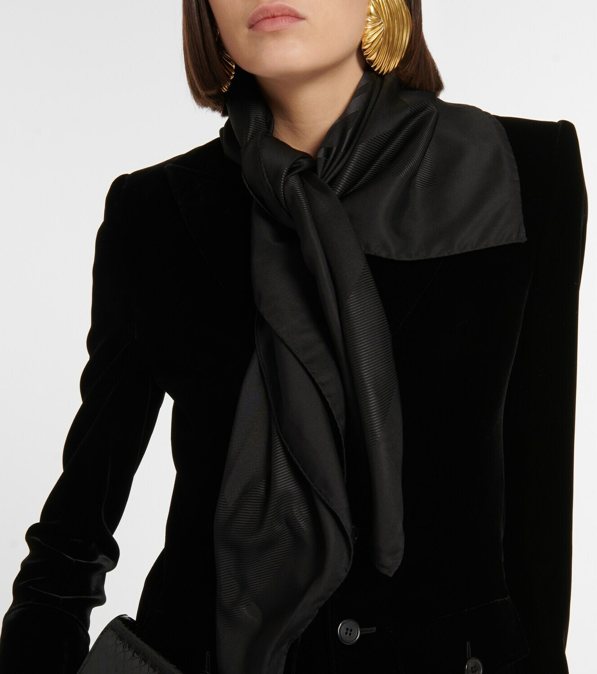 Saint Laurent - Jacquard silk scarf Saint Laurent