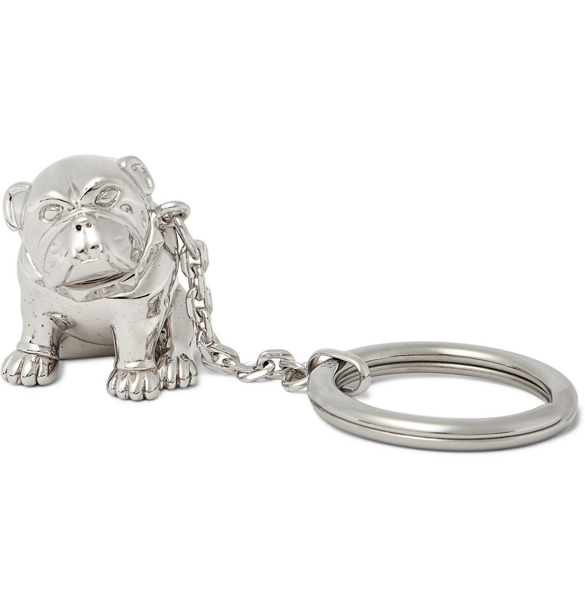 DUNHILL - Bulldog Palladium-Plated Key Fob - Silver Dunhill