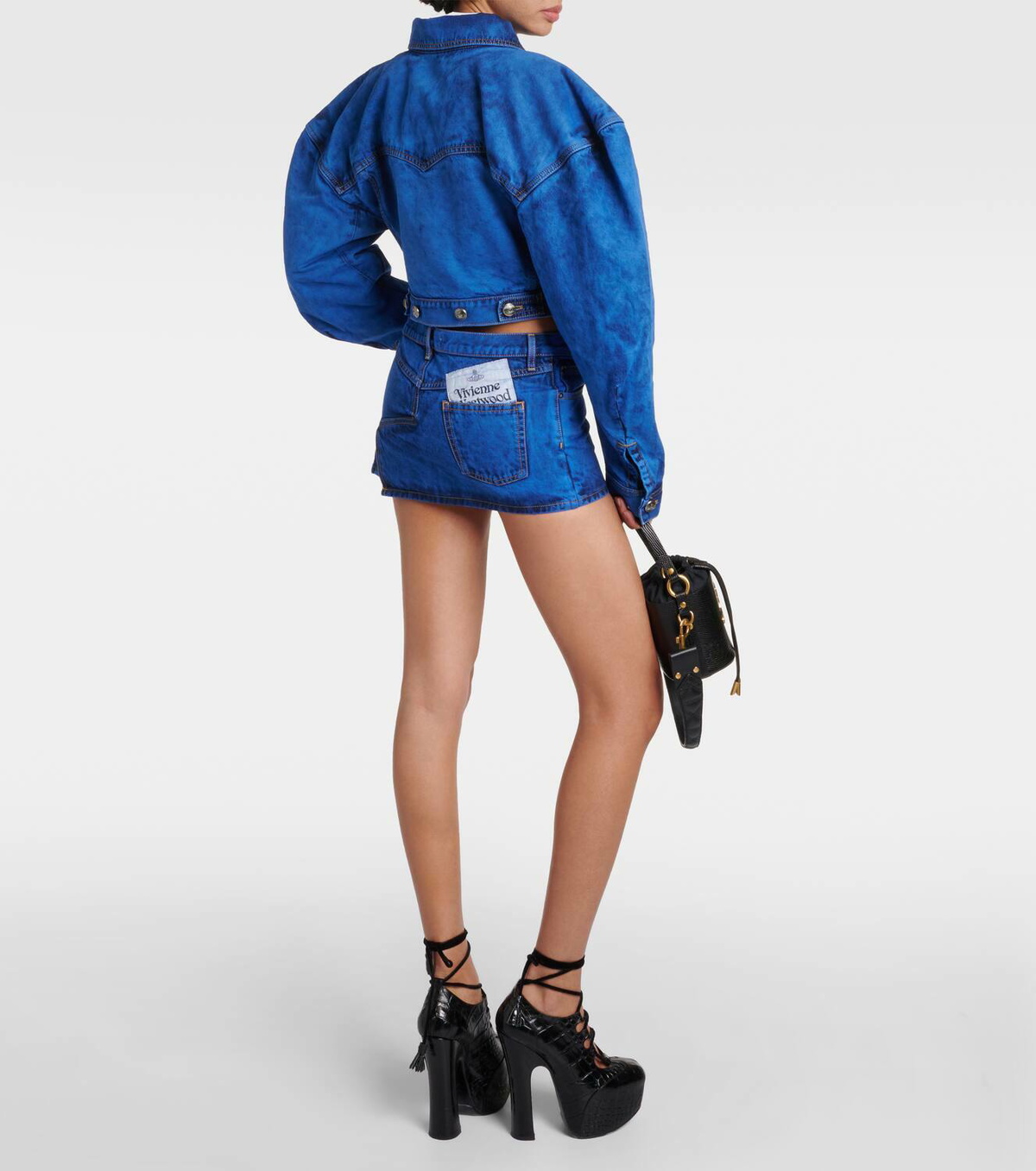 Vivienne Westwood Embroidered cropped denim jacket Vivienne Westwood