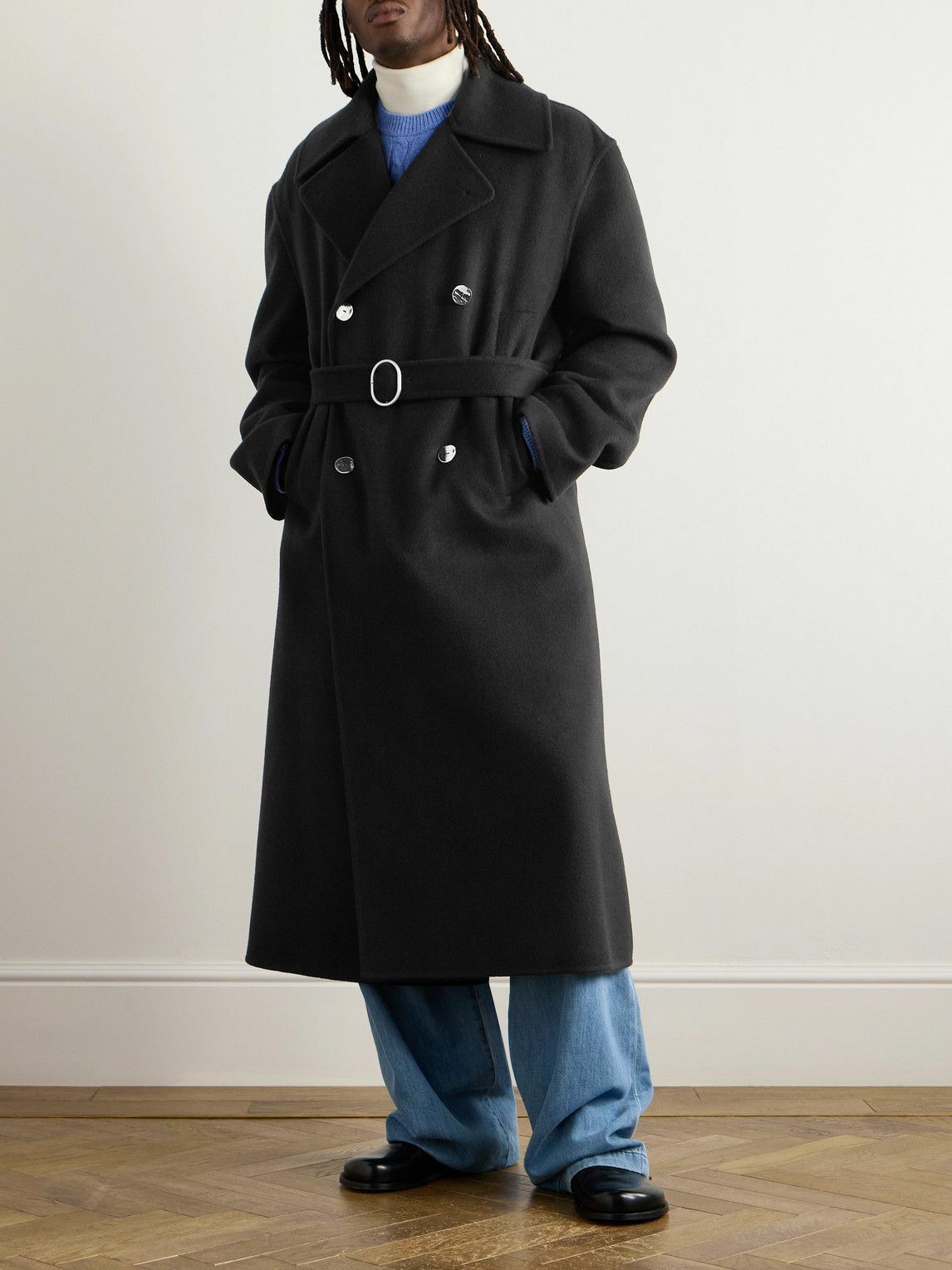 Jil Sander - Double-Breasted Belted Double-Faced Cashmere Coat