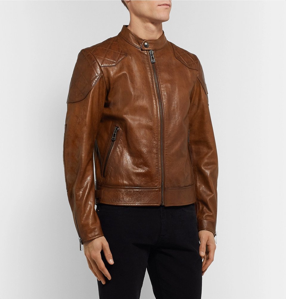 Belstaff - Outlaw Leather Biker Jacket - Brown Belstaff