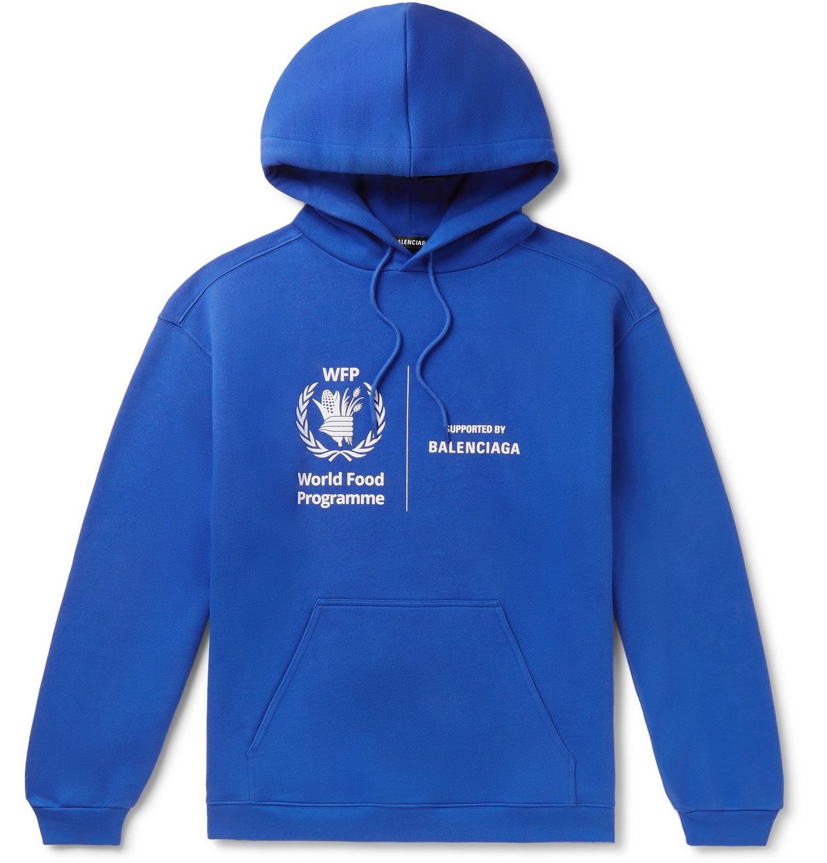 Balenciaga - World Food Programme Logo-Print Fleece-Back Cotton