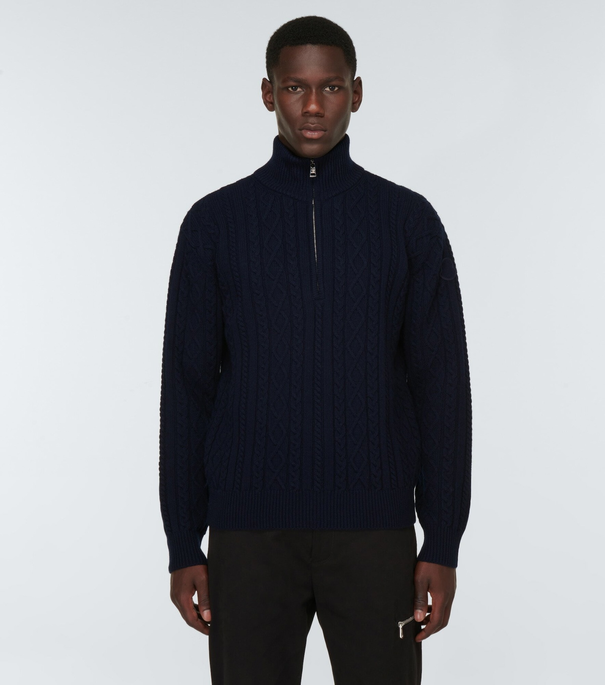 Moncler - Virgin wool half-zip sweater Moncler