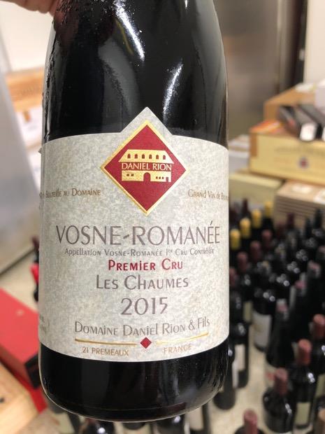 2015 Domaine Daniel Rion et Fils Vosne-Romanée 1er Cru Les Chaumes