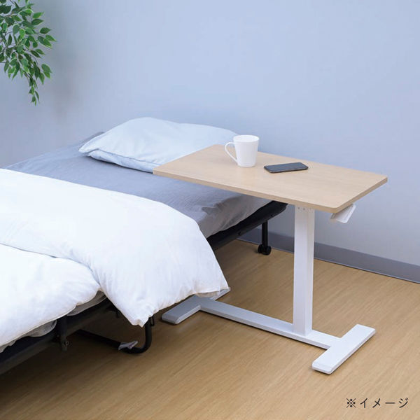 YAMAZEN レバー式昇降テーブル 幅700×奥行400mm ウッドナチュラル SUT