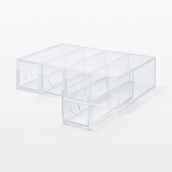 まとめ買いセット】無印良品 アクリルメガネ 小物ケース 約幅6.7×奥行