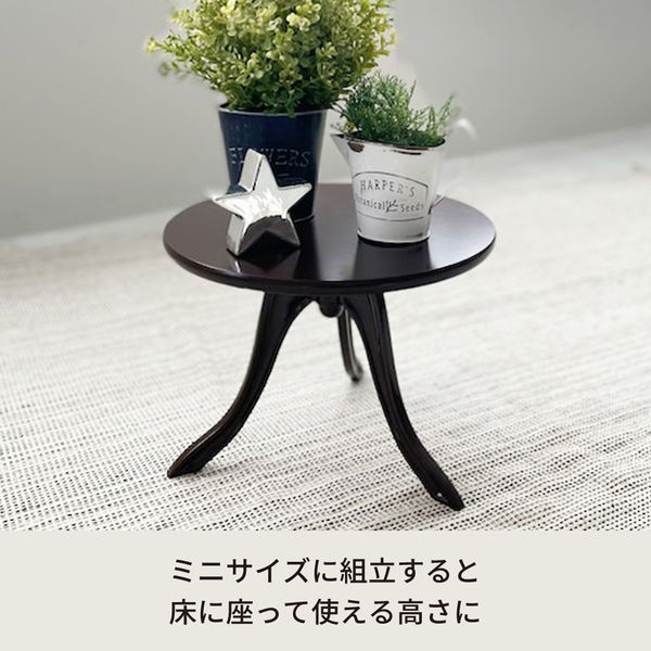 永井興産 クラシックサイドテーブル DBR（ダークブラウン）幅300×奥行