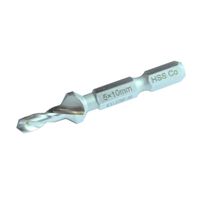 丸政 ステンレス用六角軸面取りドリル ドリル径6mmx面取刃径12.4mm