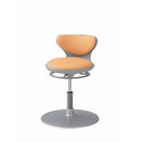 オカムラ WSスツール ロータイプ ホワイトシェル 肘なし 背付 円盤脚