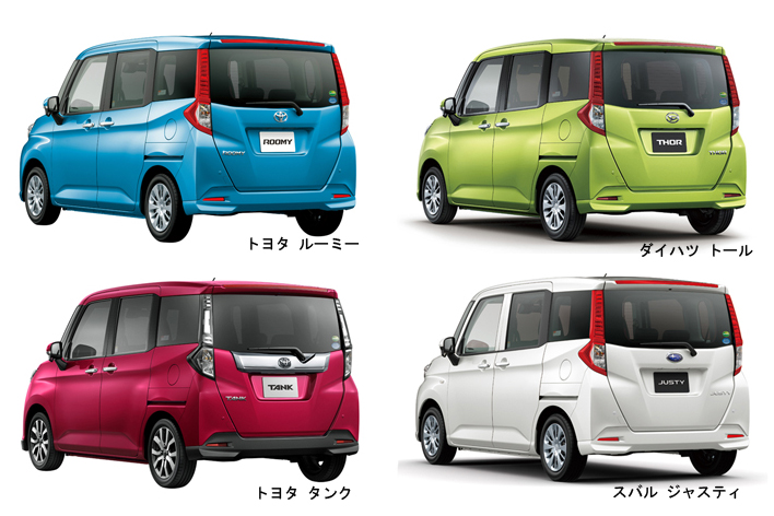 写真で比較！トヨタ ルーミー/タンク・ダイハツ トール・スバル