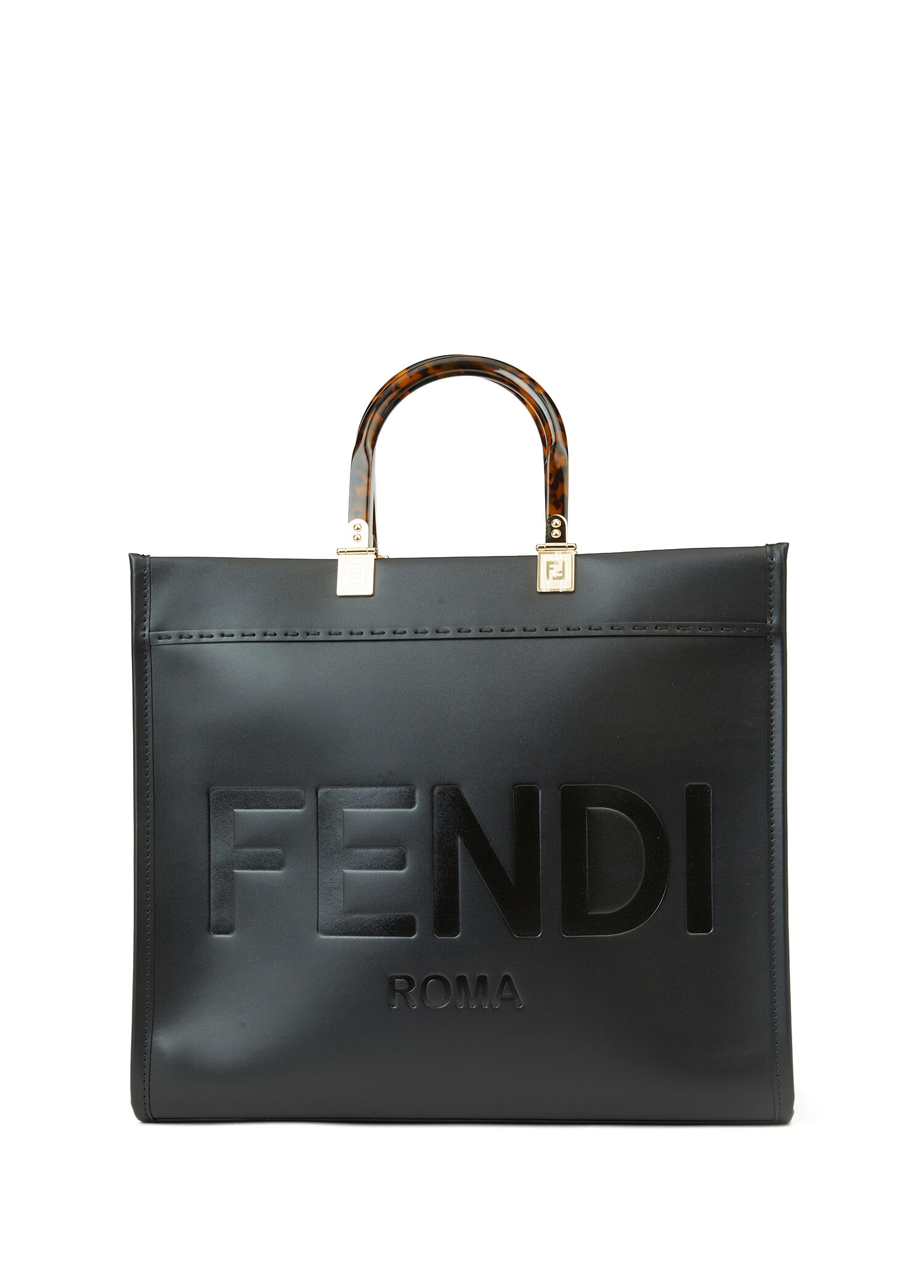 Fendi Siyah Kadın Sunshine Tote Siyah Kadın Deri Çanta 1552521