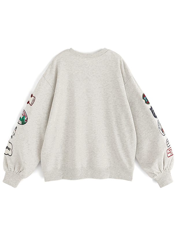 スリーブワッペンスウェットトップス[cc57] | レディースファッション