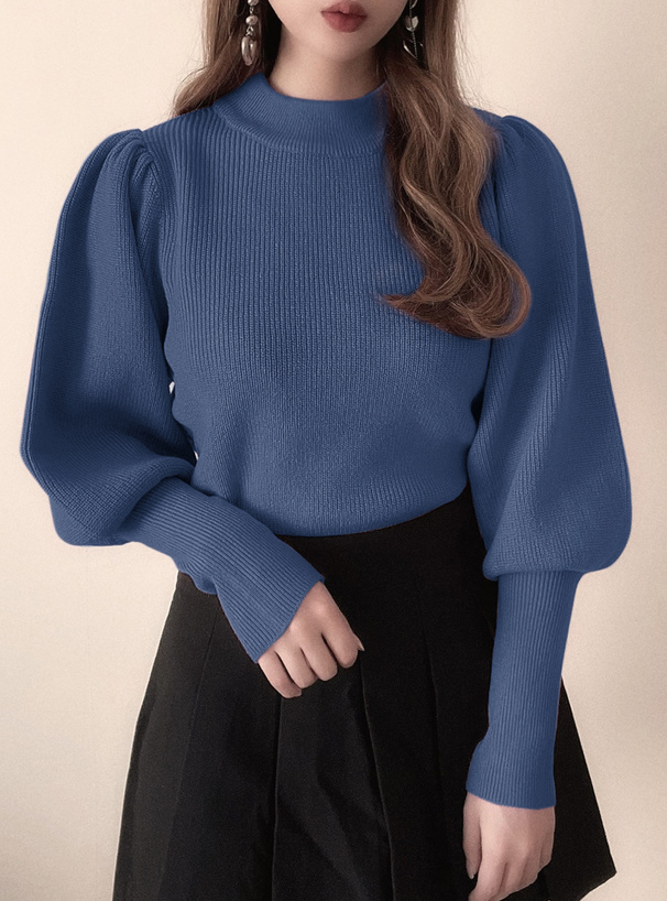 ボリュームスリーブニットトップス[an861] | レディースファッション