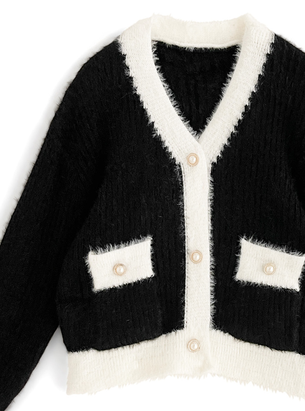 配色ニットカーディガン[at2097] | レディースファッション通販の