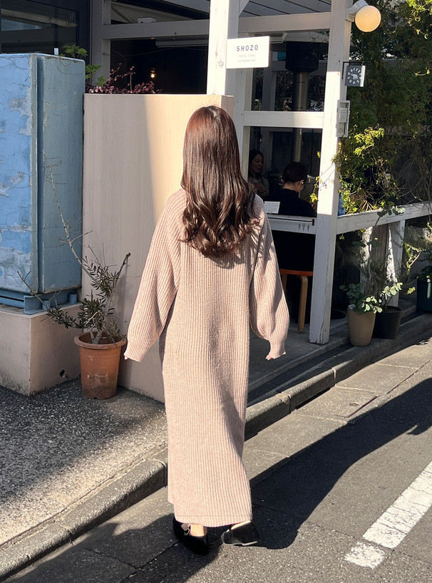 ハーフジップニットワンピース[gn157] | レディースファッション通販の