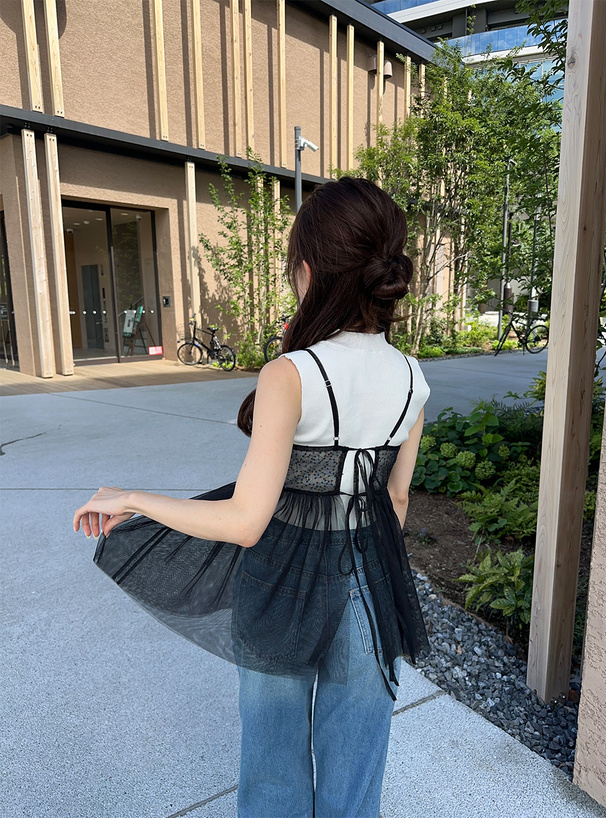 スパンコールシアーキャミビスチェ[gc248] | レディースファッション