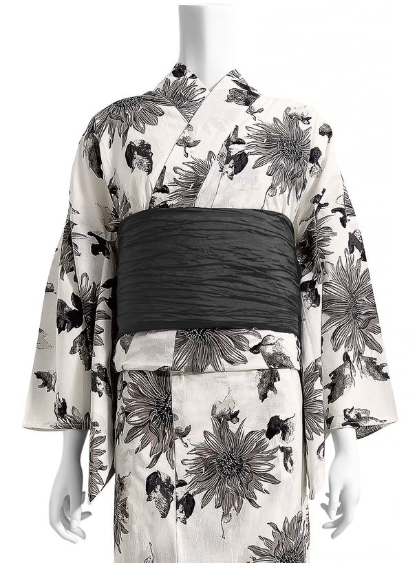 モノトーンひまわり浴衣セット[gi1507] | レディースファッション通販