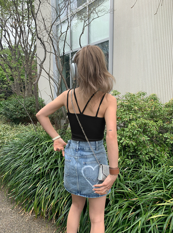 パット付きダブルストラップキャミソール[dk908] | レディース