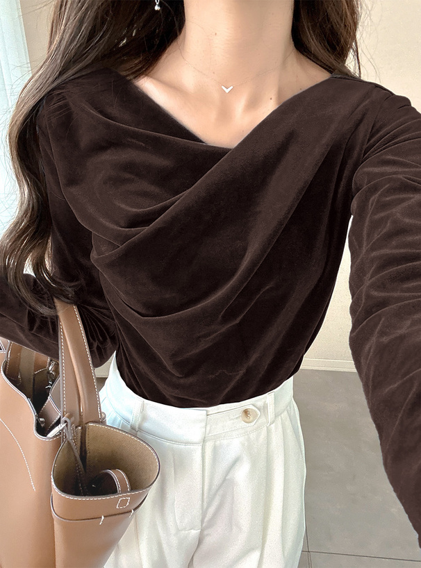 ベロアドレープトップス[dk1551] | レディースファッション通販の