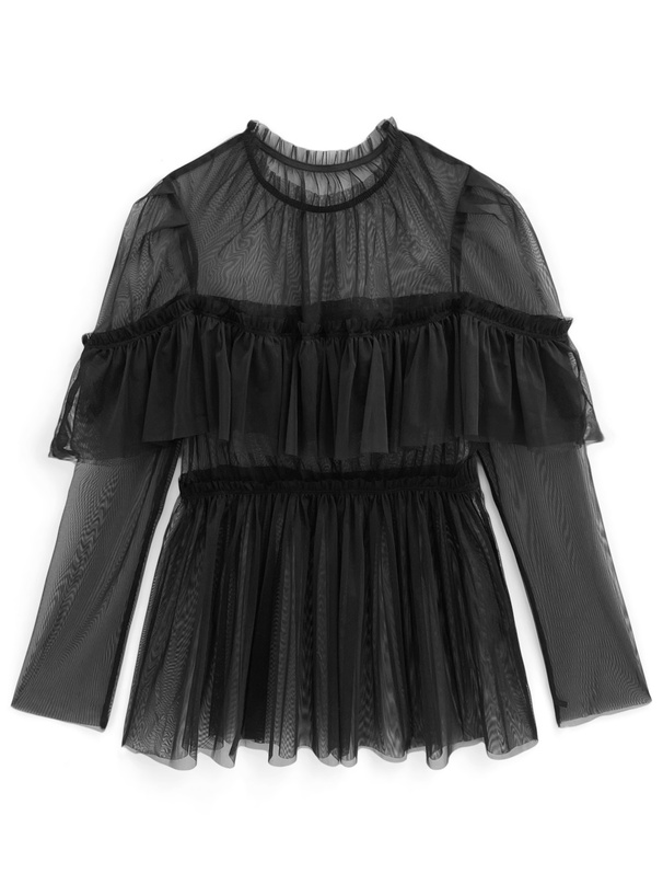 シアーチュールフリルトップス[dh1313] | レディースファッション通販