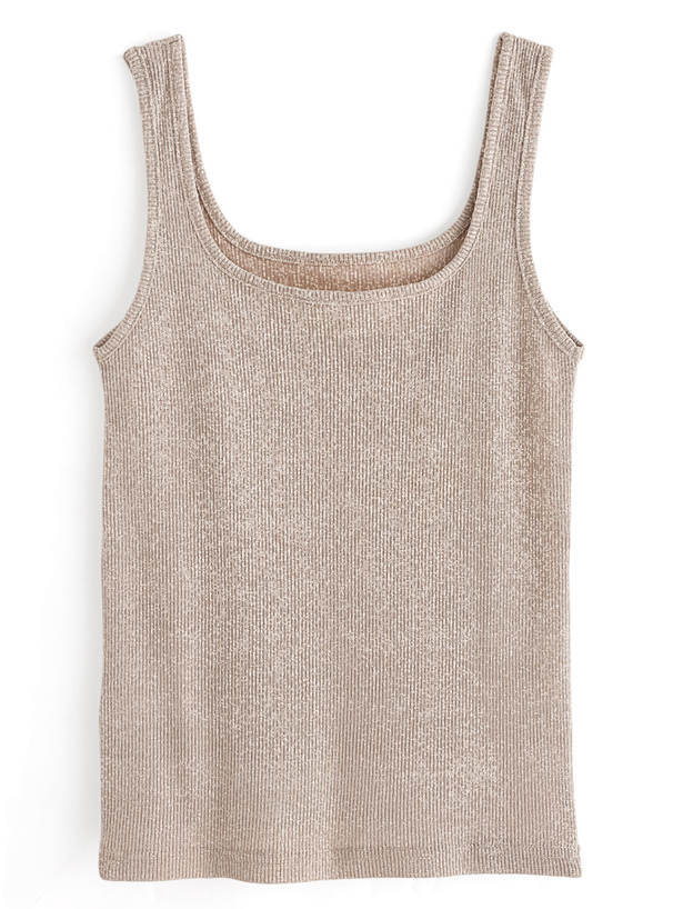 ラメテレコスクエアネックタンクトップ[fo1962] | レディース