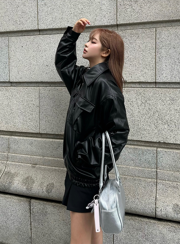 レザーオーバーサイズジャケット[kd95] | レディースファッション通販