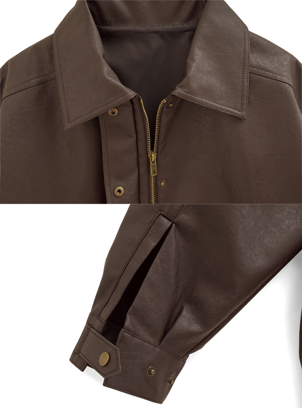 ビッグポケットレザージャケット[kd96] | レディースファッション通販