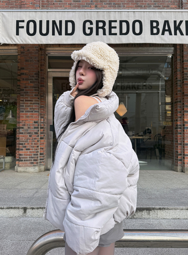 ハイネックボリューム中綿ダウンジャケット[kd11] | レディース