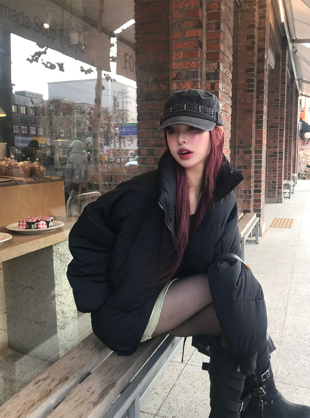 ハイネックボリューム中綿ダウンジャケット[kd11] | レディース