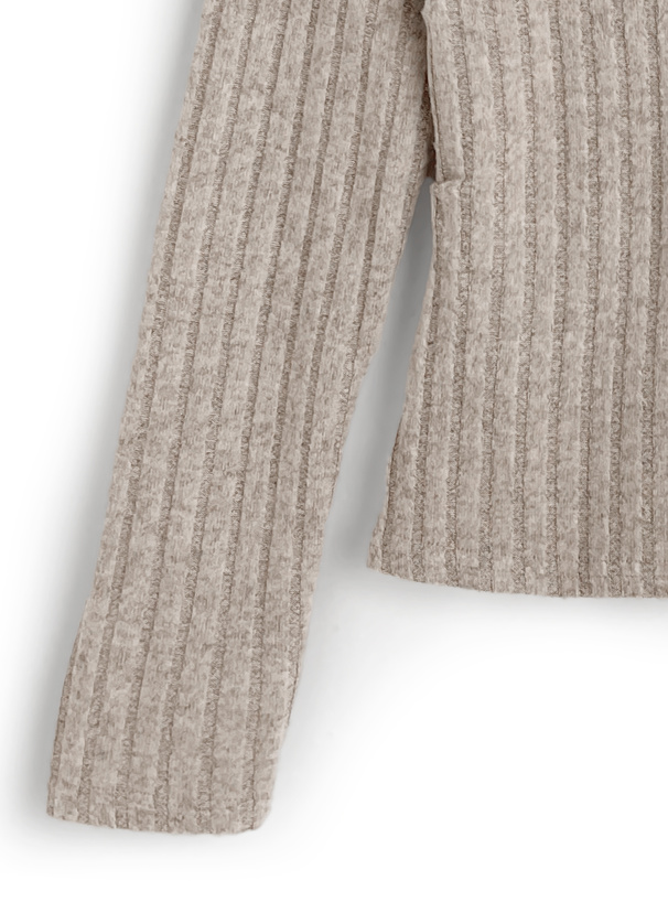 レースドッキングヘンリーネックリブトップス[ks218] | レディース