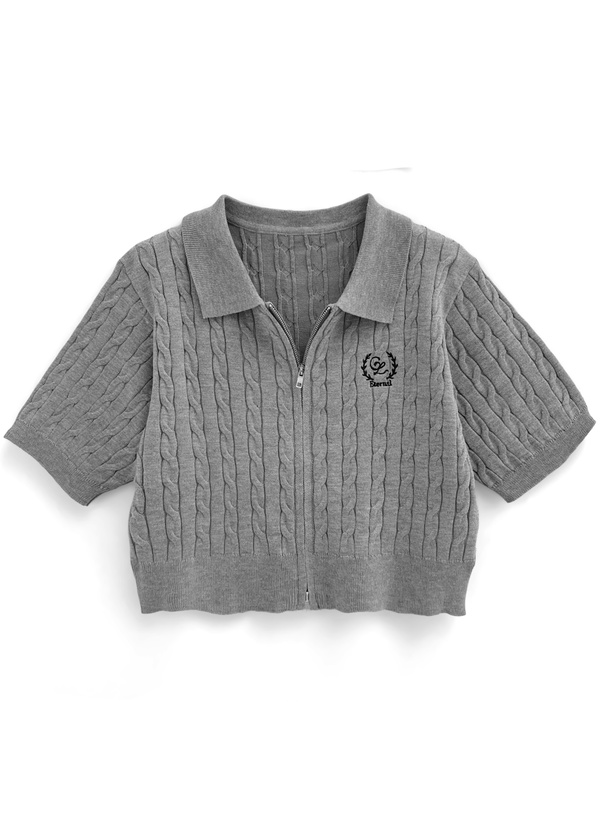 ダブルジップケーブルニットトップス[kz536] | レディースファッション